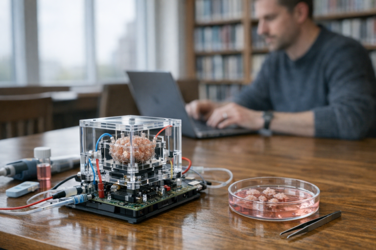 New 3D Device Harnesses Living Brain Cells for Powerful Computing