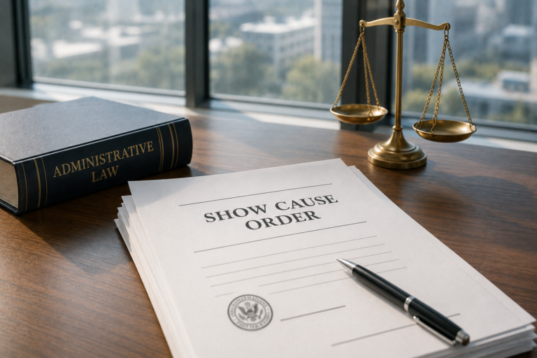 What Is a Show Cause Order and How Regulators Bypass Years of Red Tape