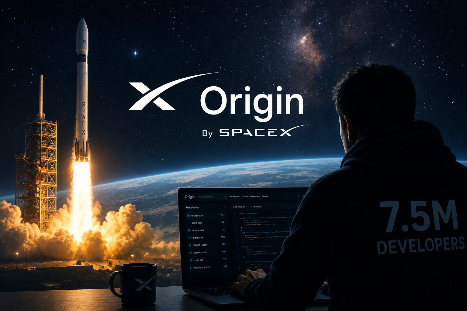 SpaceX Origin Takes on GitHub With 7.5M Developers in Its Corner