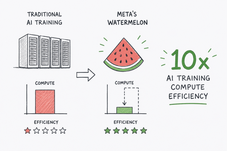 Meta’s Watermelon: 10x AI Training Compute Efficiency Explained