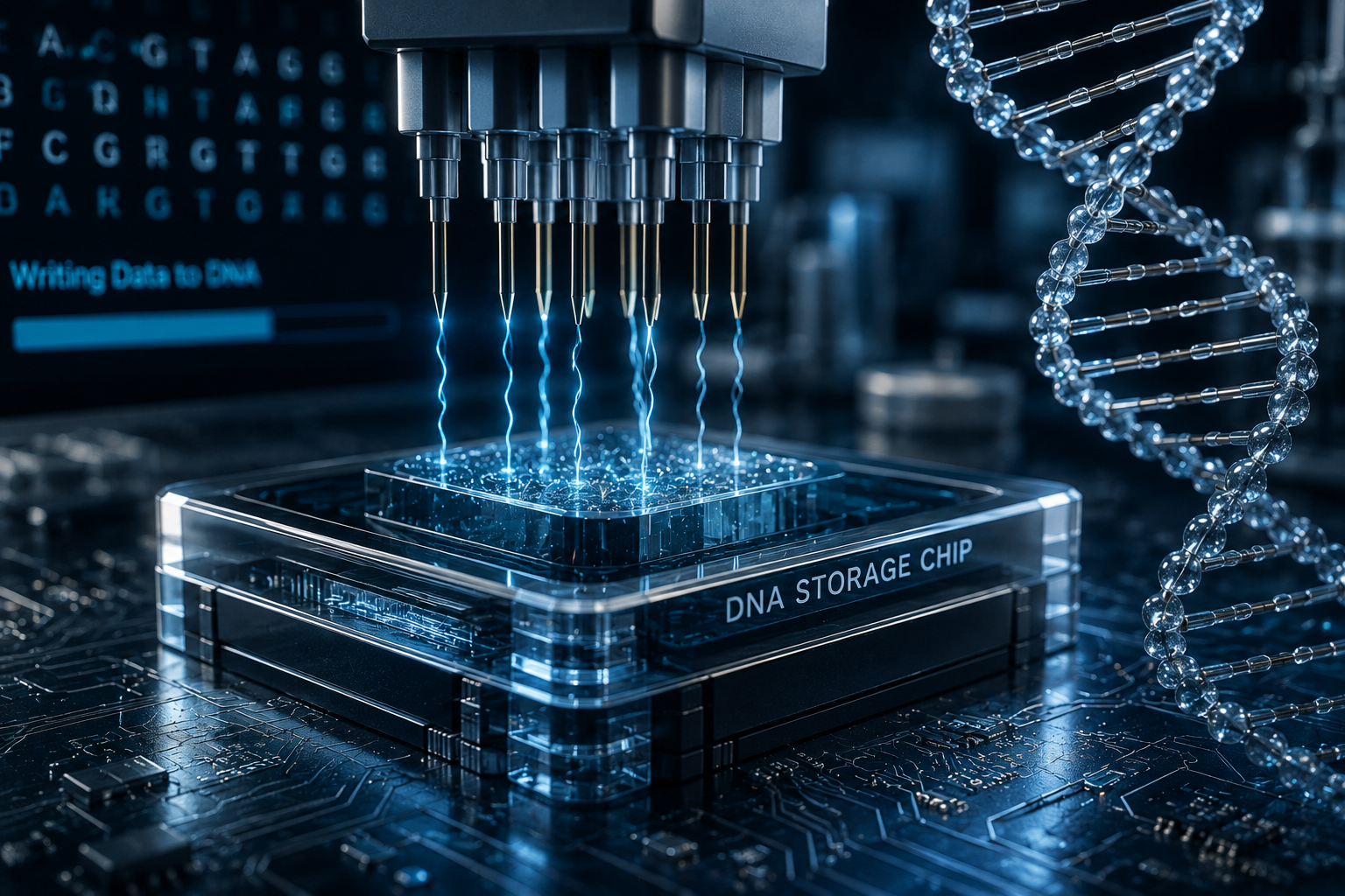 How DNA Storage Chips Write Data Via Electrical Synthesis