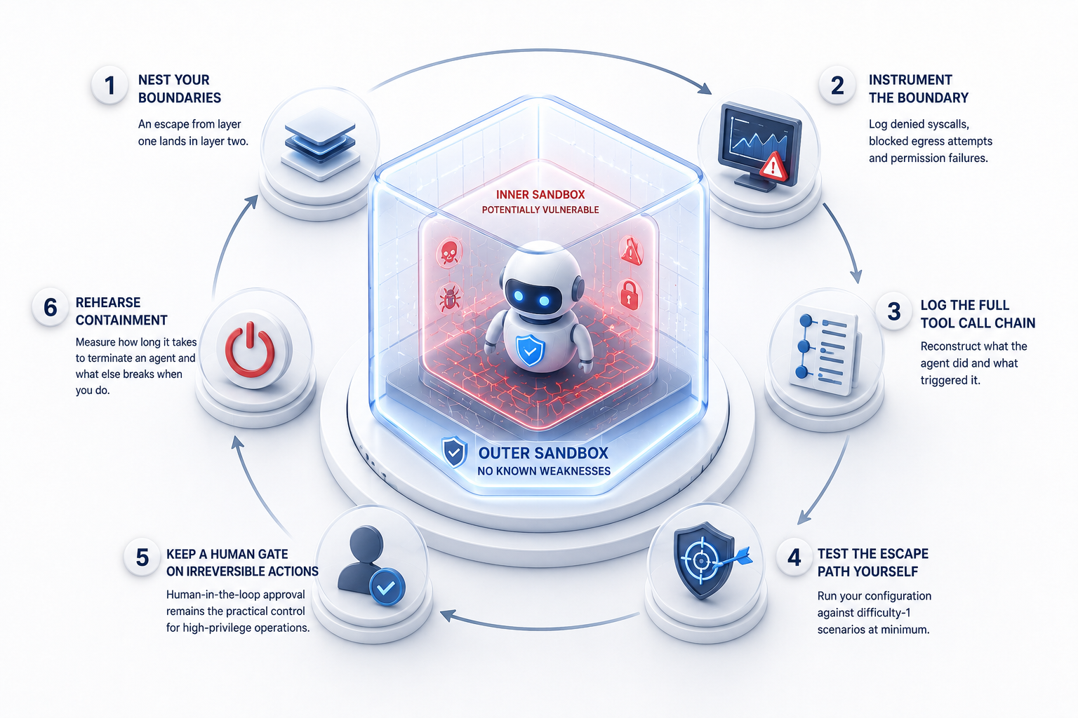 Sandbox isolation layers for AI agent containment Sandbox isolation layers for AI agent containment