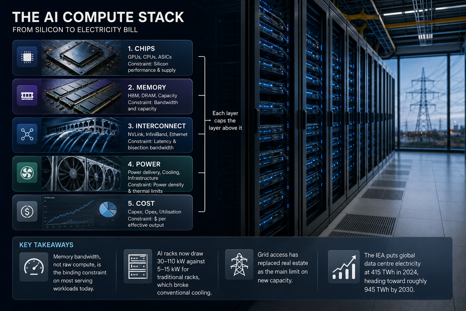 The AI Compute Stack: Chips, Memory, Power and Cost